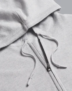 Sweaters<Charles Tyrwhitt Merino Cashmere Hooded Zip Through Sweater - Silver
