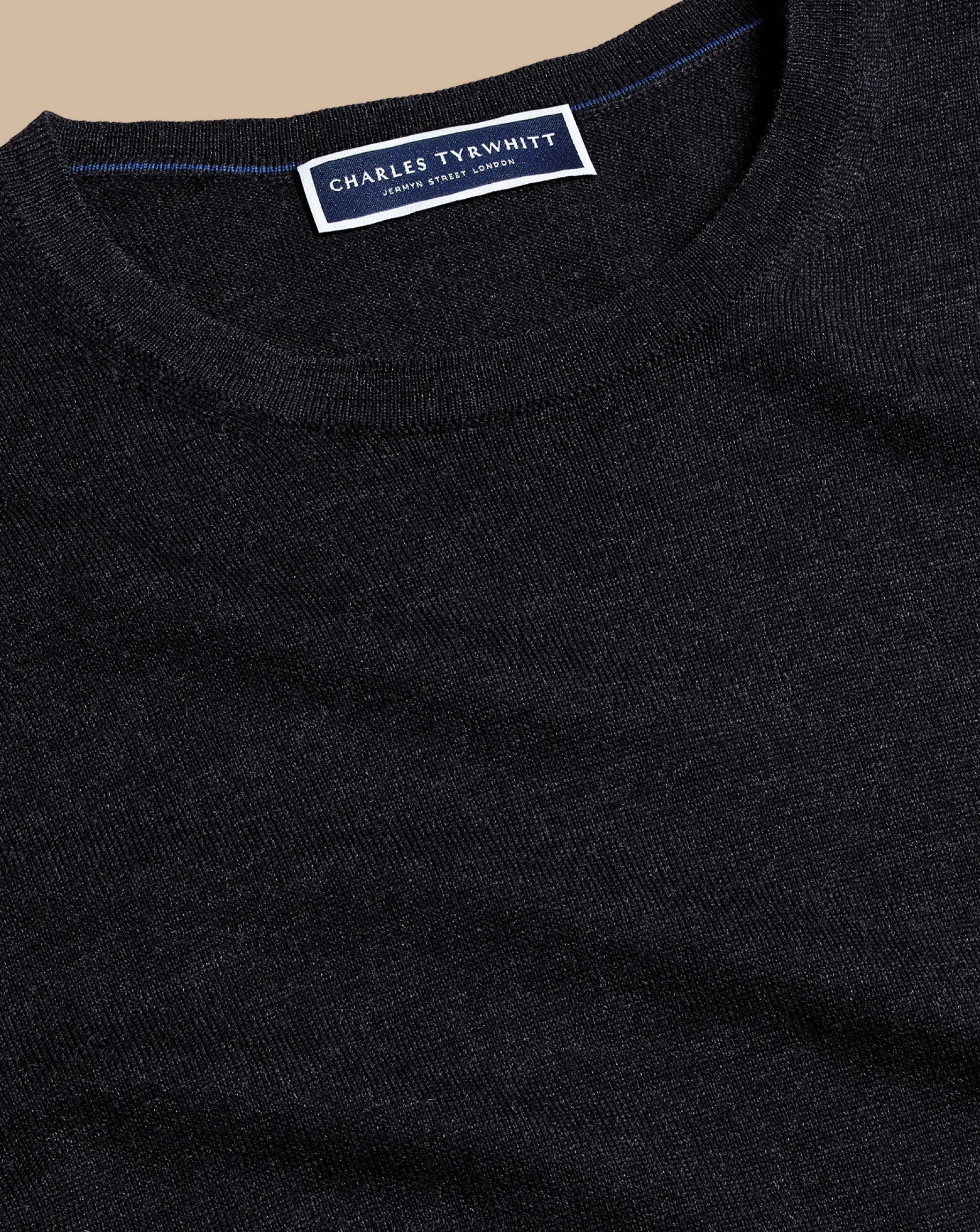 Sweaters|Crew Neck Sweaters<Charles Tyrwhitt Merino Crew Neck Sweater - Grey Charcoal