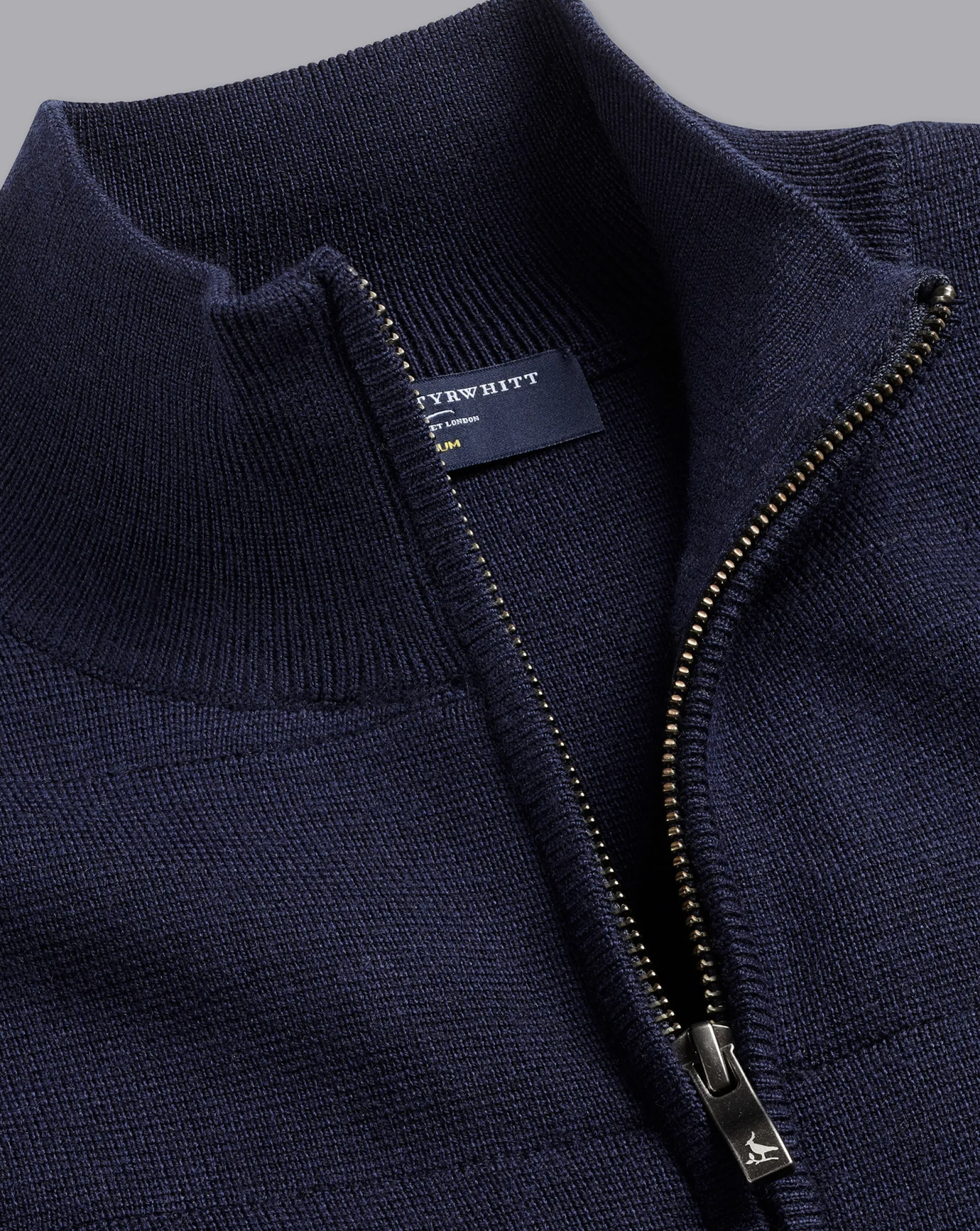 Golf Collection|Sweaters<Charles Tyrwhitt Merino Funnel Neck Vest - Navy