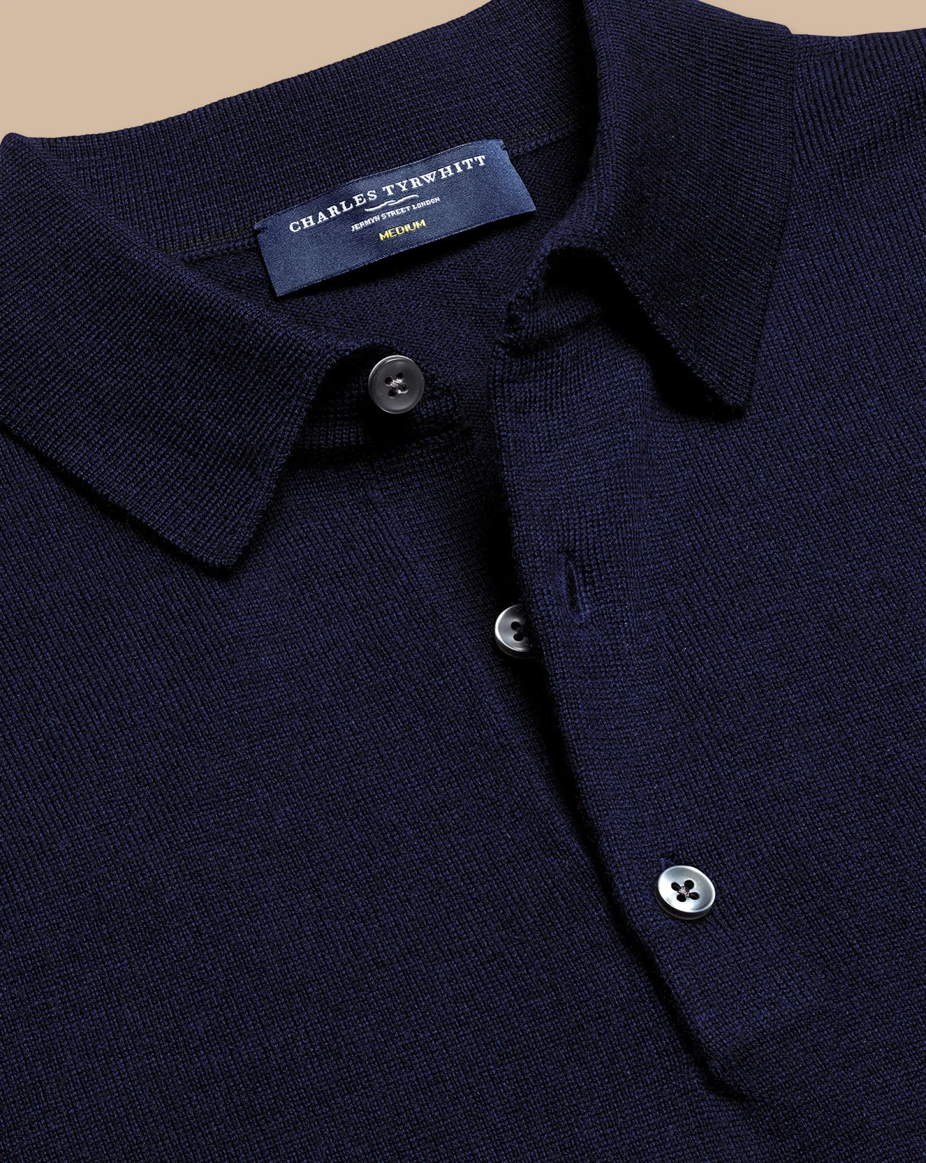 Blue Shirts|Blue<Charles Tyrwhitt Merino Polo Sweater - Navy