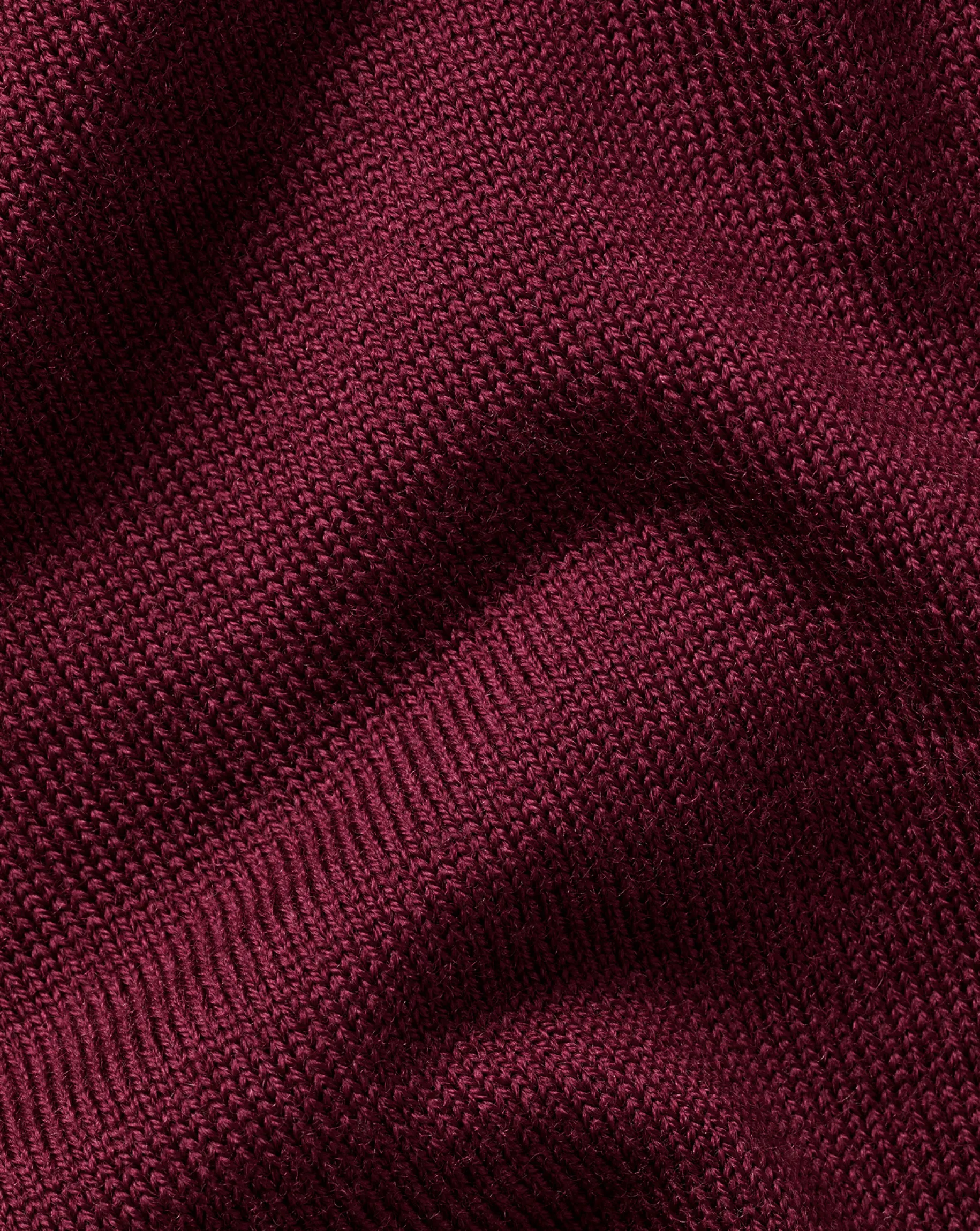 Seasonal Looks|Golf Collection<Charles Tyrwhitt Merino Quarter Zip Sweater - Burgundy
