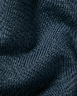 Quarter Zip Sweaters|Sweaters<Charles Tyrwhitt Merino Quarter Zip Sweater - Petrol Blue