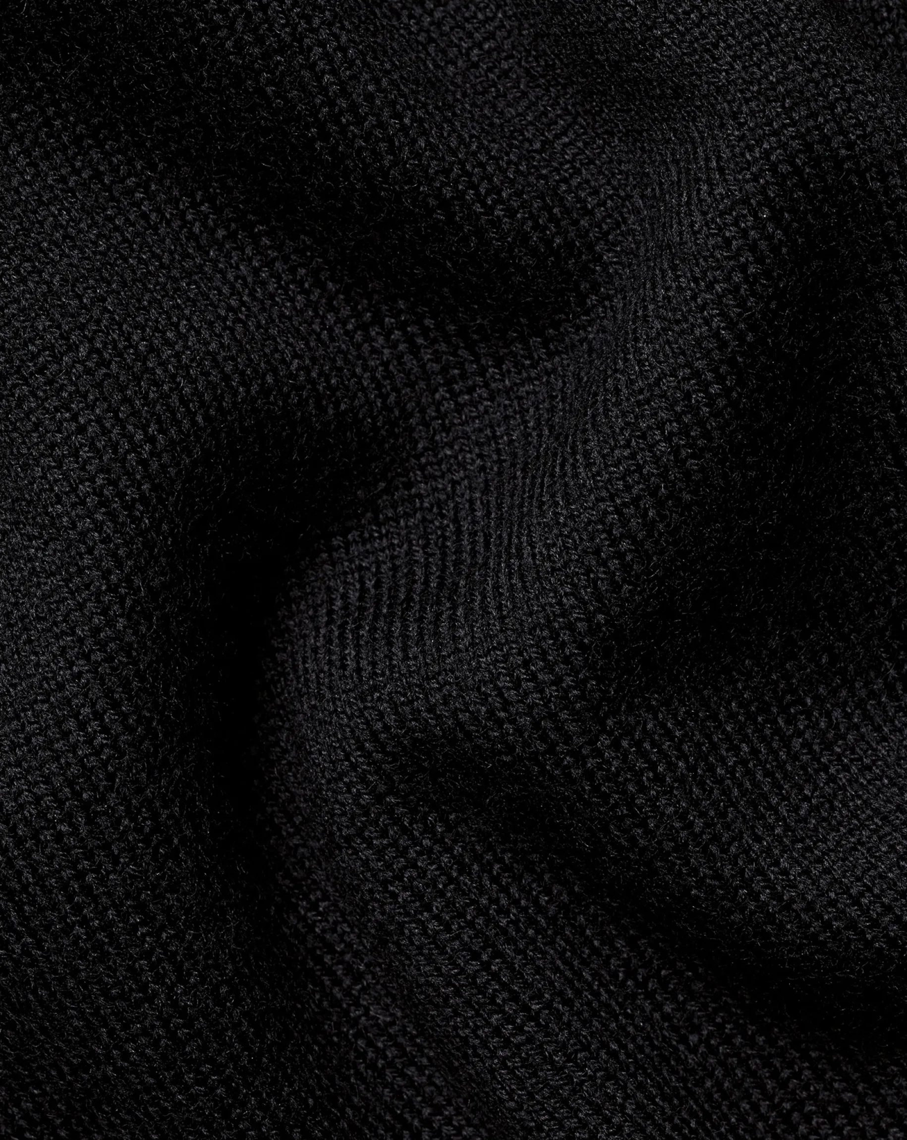 Black Sweaters|Quarter Zip Sweaters<Charles Tyrwhitt Merino Quarter Zip Sweater - Black