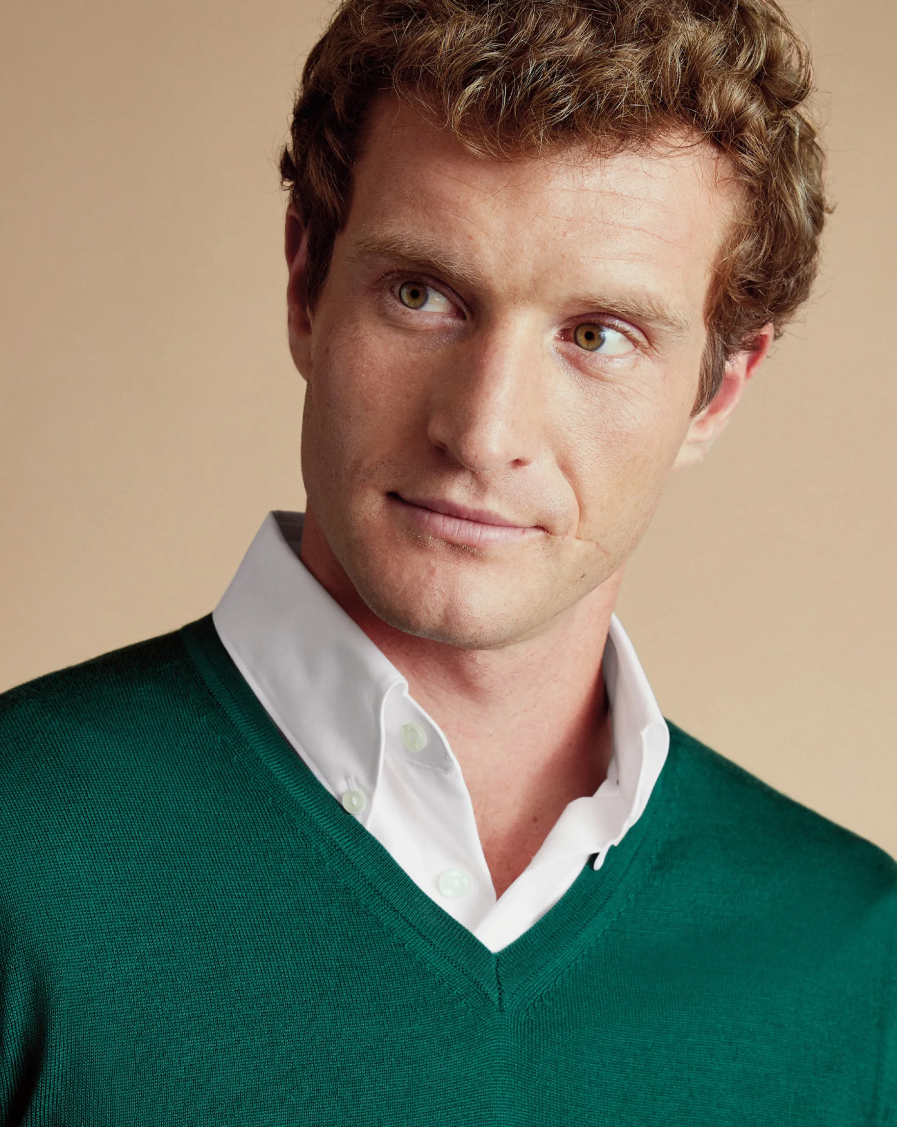 V-Neck Sweaters|Sweaters<Charles Tyrwhitt Merino V-Neck Sweater - Green