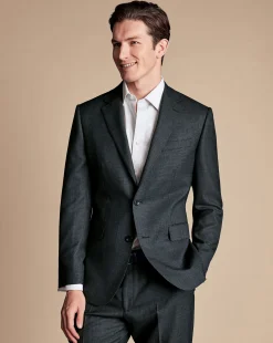 Suit Jackets|Blazers<Charles Tyrwhitt Micro Check Suit Jacket - Dark Grey