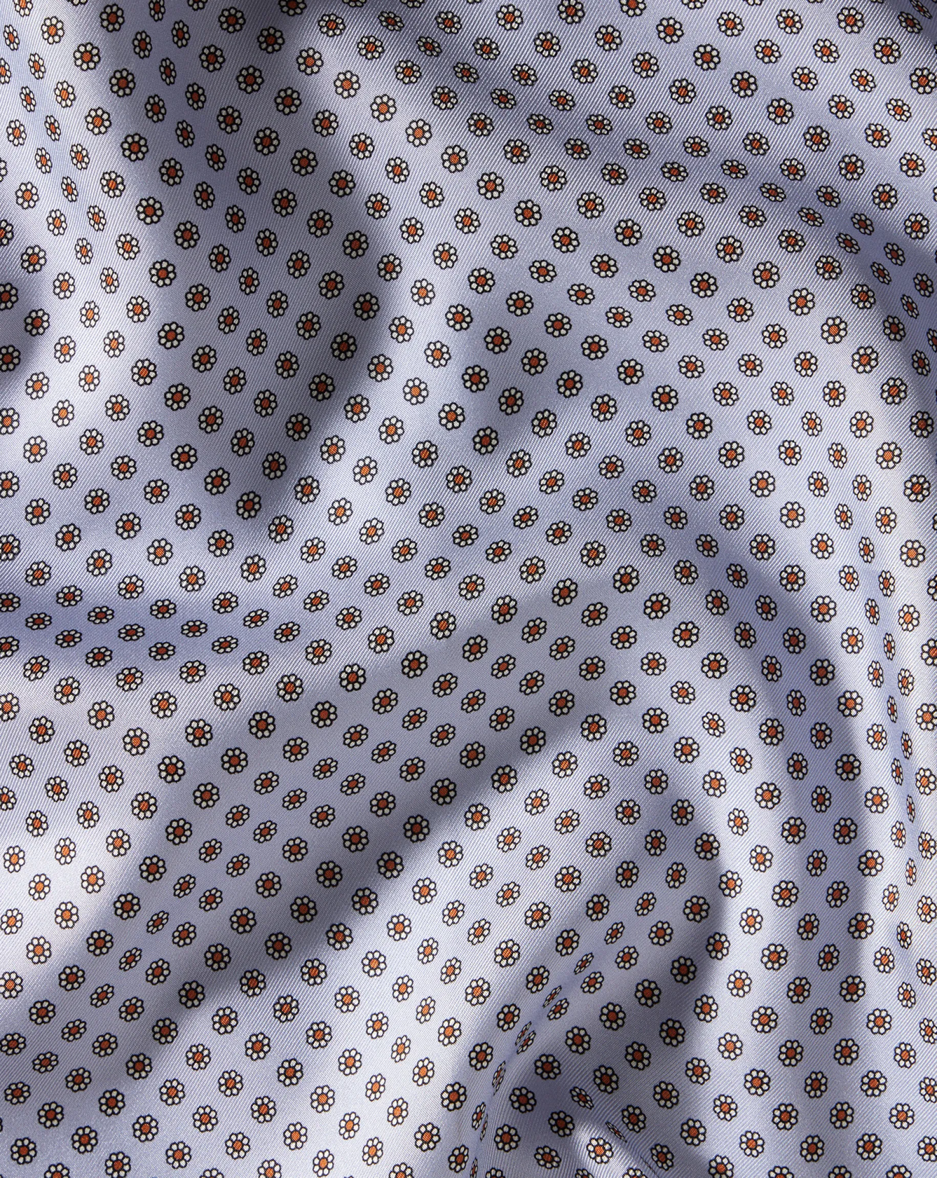 Accessories<Charles Tyrwhitt Mini Floral Print Silk Pocket Square - Light Blue