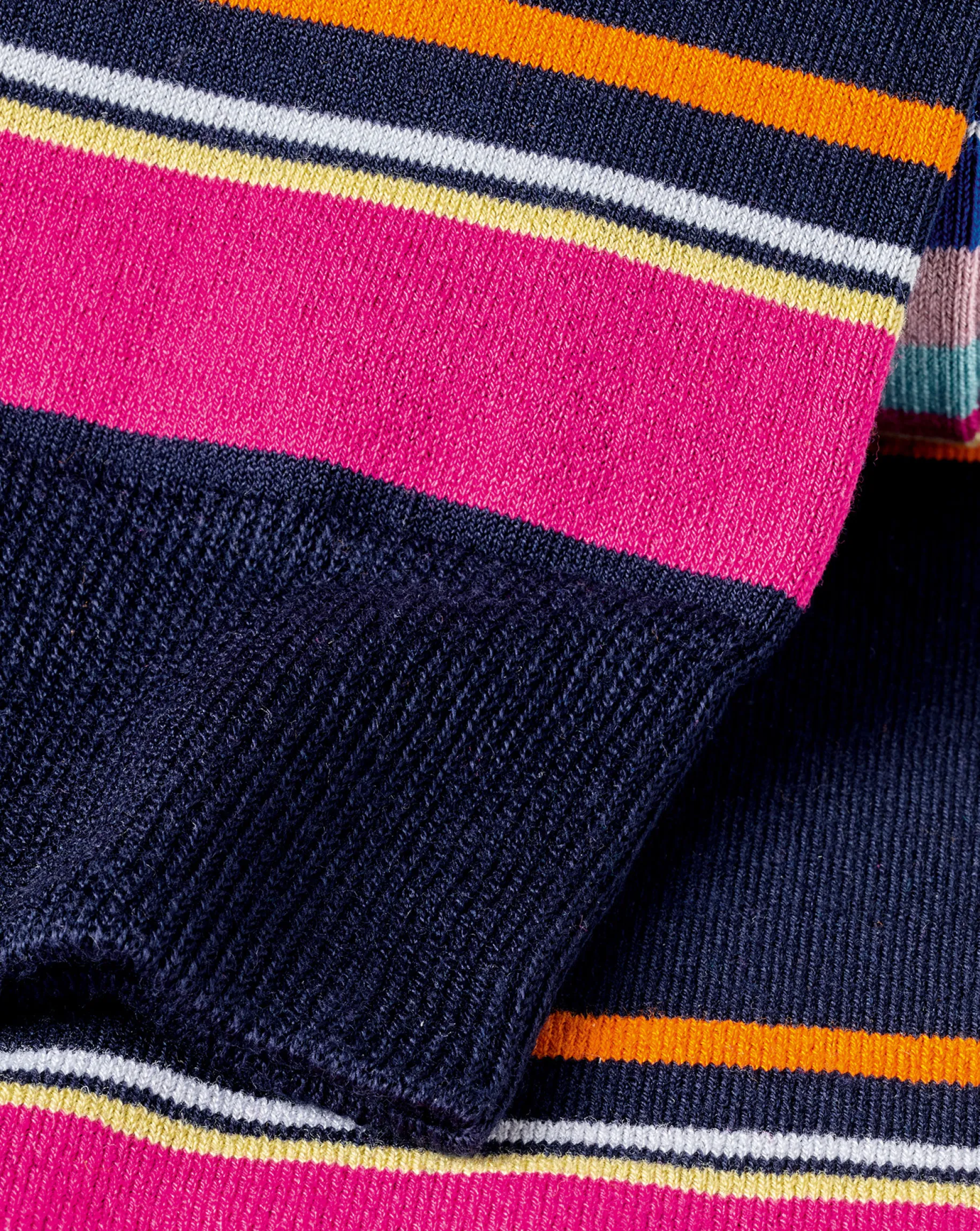 Accessories<Charles Tyrwhitt Multi Block Stripe Socks - Navy