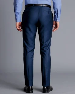 Suit Pants|Pants & Shorts<Charles Tyrwhitt Natural Stretch Twill Suit Pants - Mid Blue