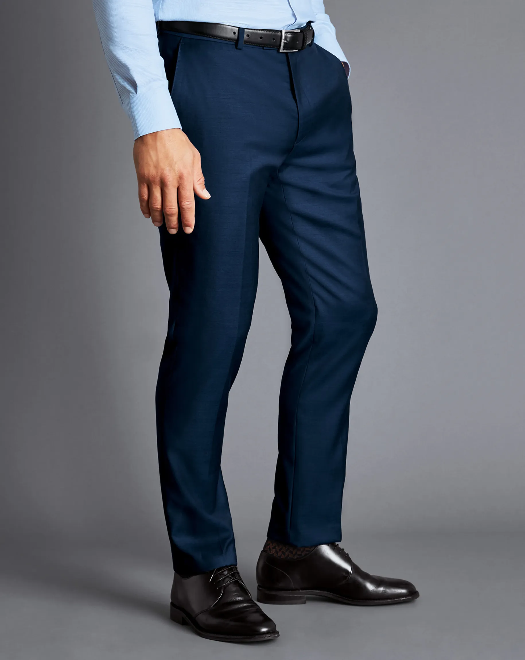 Suit Pants|Pants & Shorts<Charles Tyrwhitt Natural Stretch Twill Suit Pants - Royal Blue