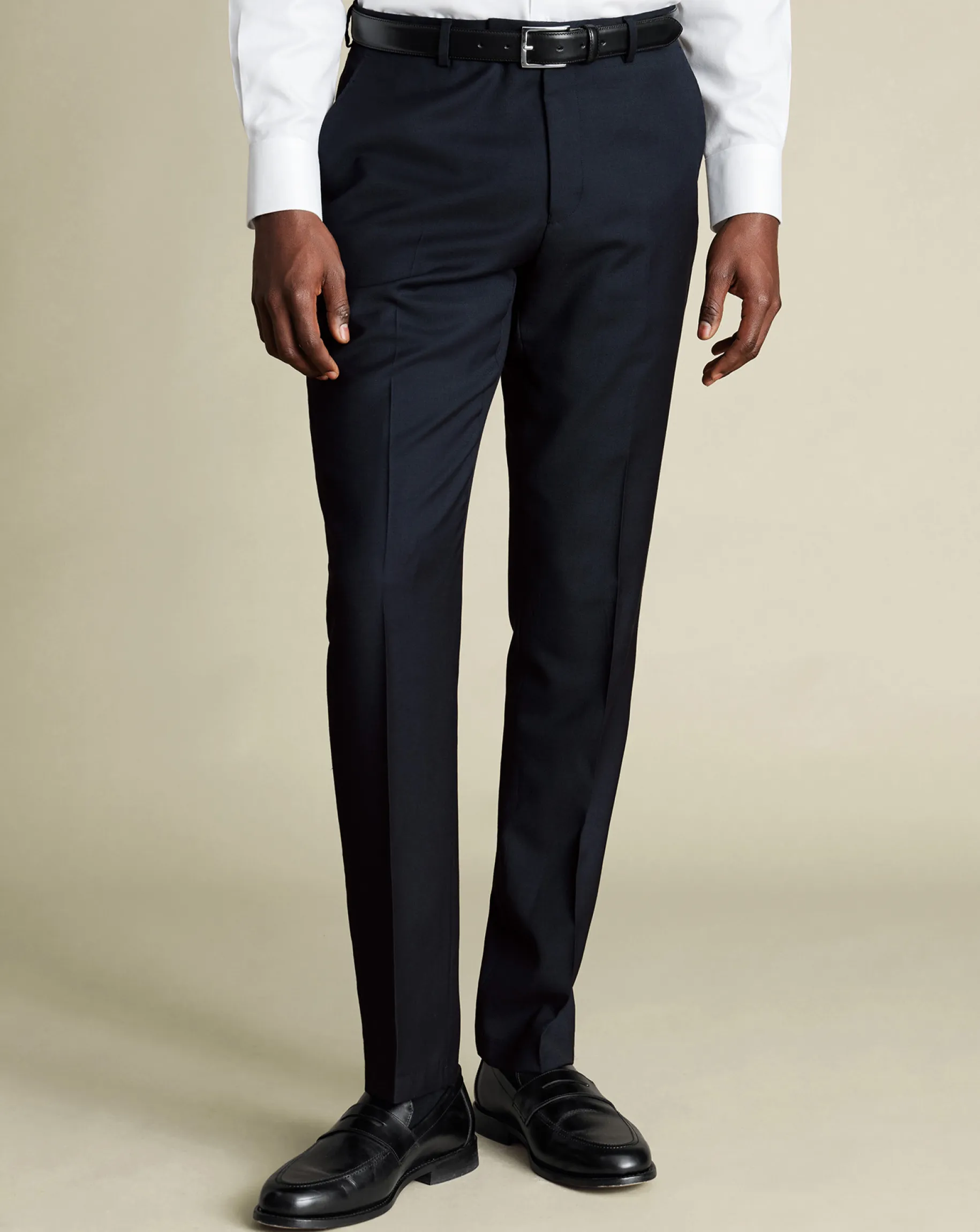Suit Pants<Charles Tyrwhitt Natural Stretch Twill Suit Pants - Navy