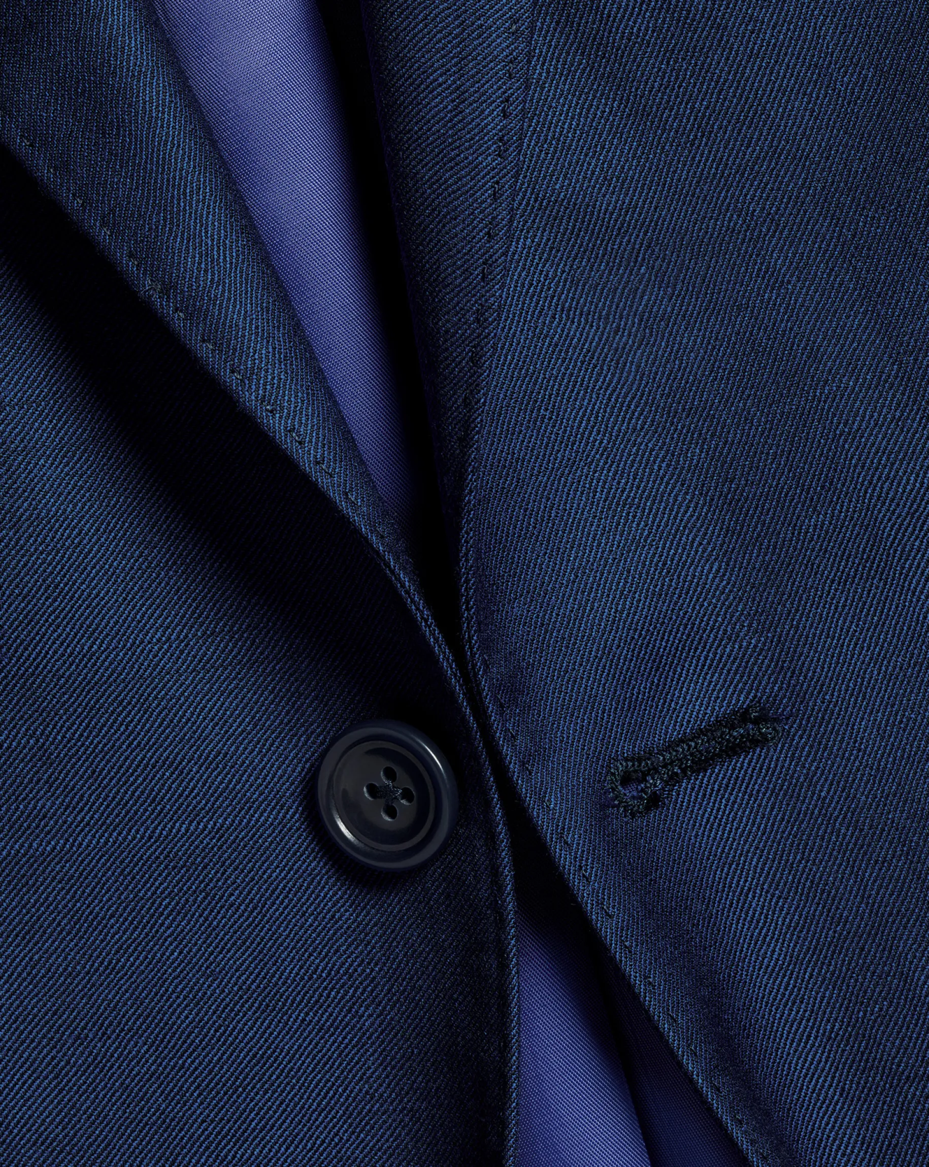 Suit Jackets|Blazers<Charles Tyrwhitt Natural Stretch Twill Suit Jacket - Mid Blue