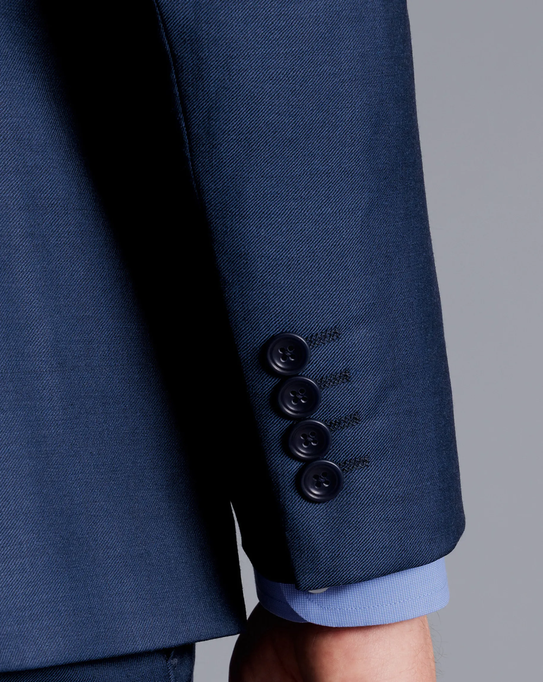 Suit Jackets|Blazers<Charles Tyrwhitt Natural Stretch Twill Suit Jacket - Mid Blue