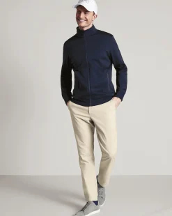 Golf Collection|Blue Sweaters<Charles Tyrwhitt Performance Funnel Neck Jacket Navy