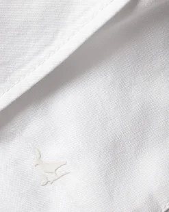 Casual Shirts|White Shirts<Charles Tyrwhitt New York Jets Button-Down Collar Washed Oxford Shirt - White