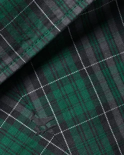 Casual Shirts|Check Shirts<Charles Tyrwhitt New York Jets Button-Down Collar Washed Oxford Check Shirt - Green