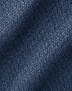 Business Casual Shirts|Dress Shirts<Charles Tyrwhitt Non-Iron Diamond Stretch Texture Shirt - Denim Blue