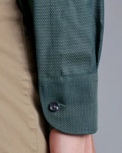 Shirt Sale|Dress Shirts<Charles Tyrwhitt Non-Iron Diamond Stretch Texture Shirt - Atlantic Green