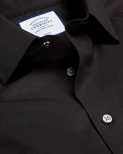 Dress Shirts|Non-Iron Shirts<Charles Tyrwhitt Non-Iron Poplin Shirt - Black