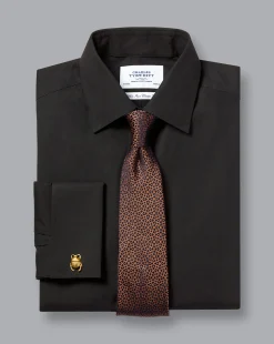 Dress Shirts|Non-Iron Shirts<Charles Tyrwhitt Non-Iron Poplin Shirt - Black