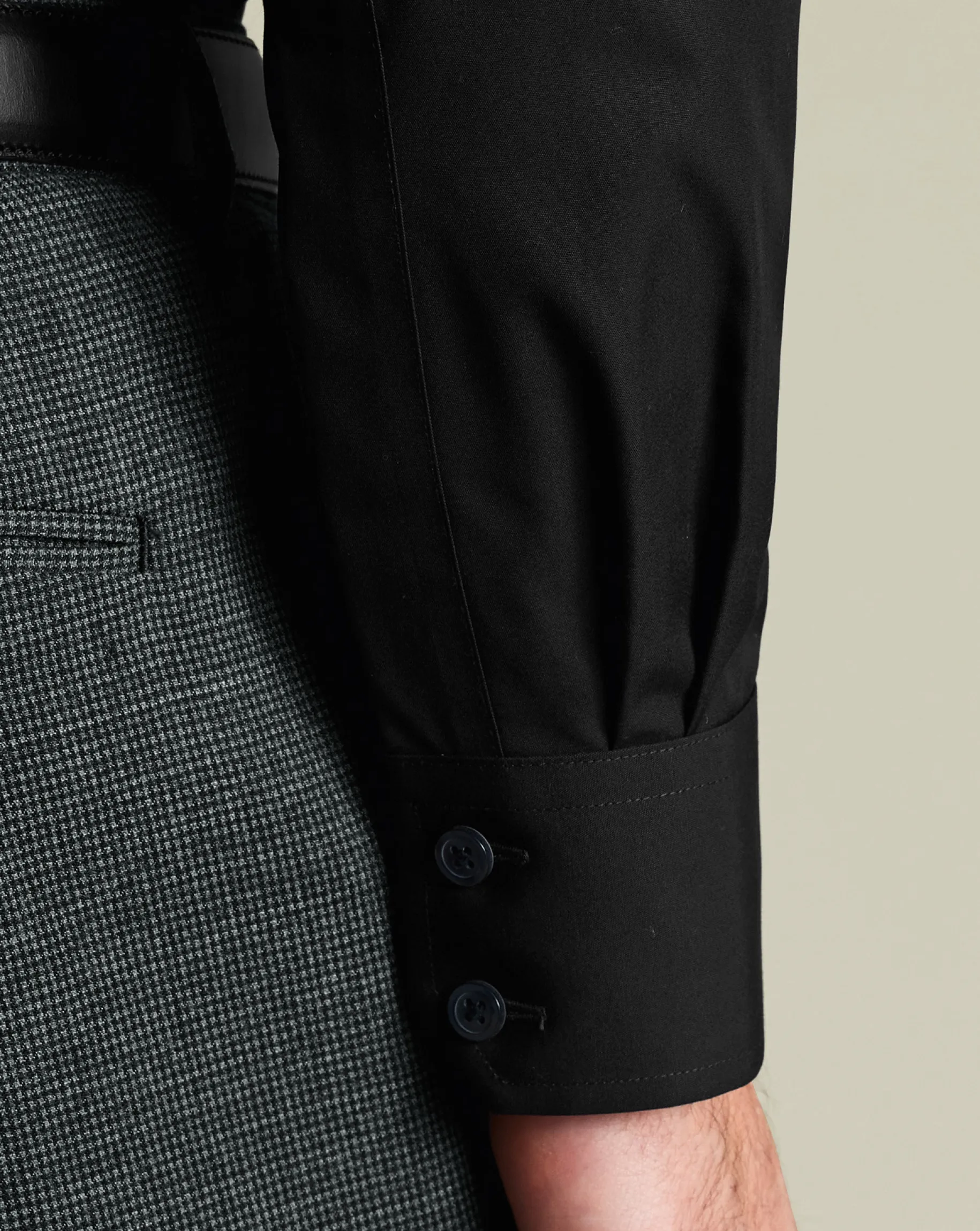 Dress Shirts|Non-Iron Shirts<Charles Tyrwhitt Non-Iron Poplin Shirt - Black