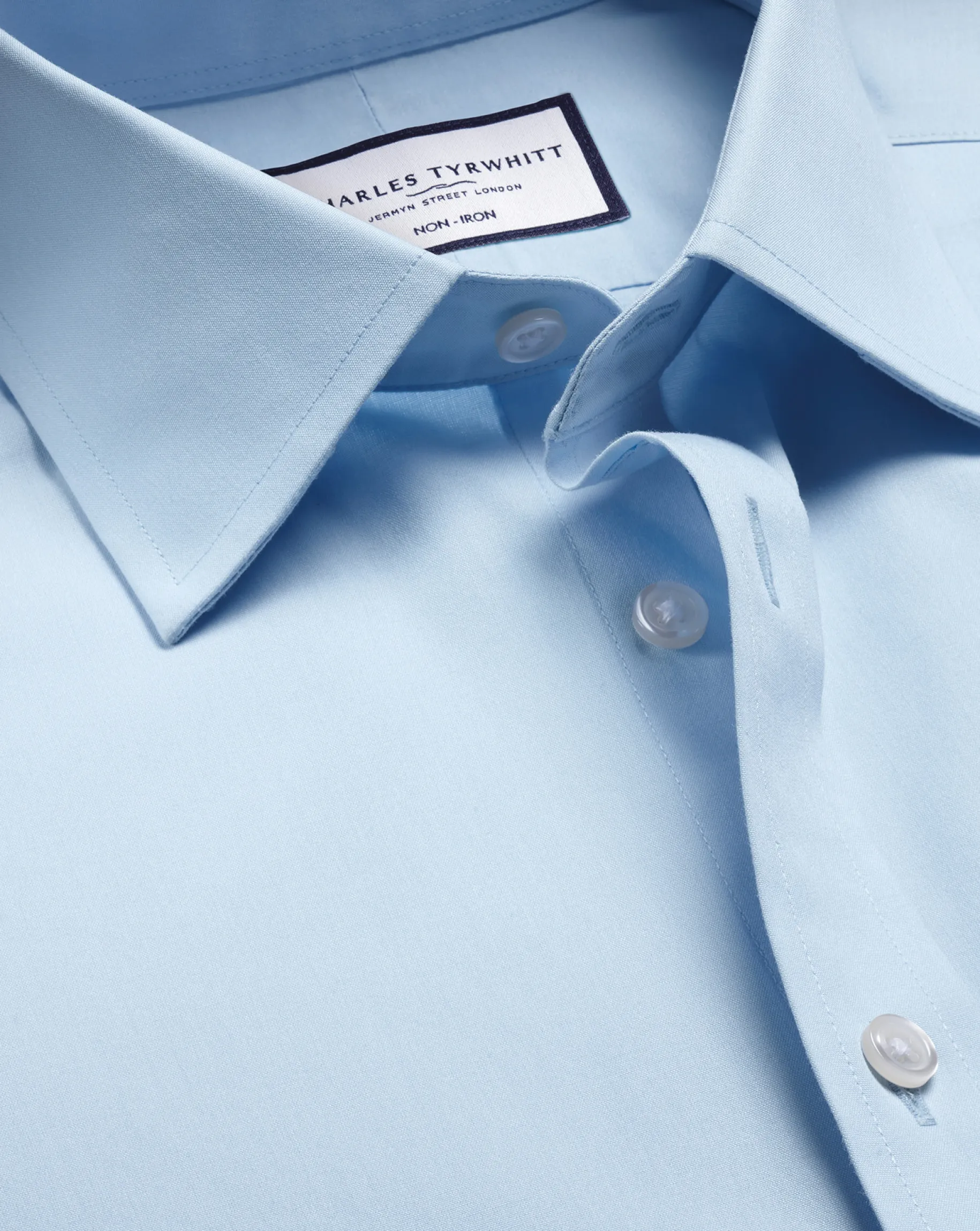 Dress Shirts|Blue Shirts<Charles Tyrwhitt Non-Iron Poplin Shirt - Blue Sky