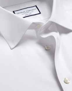 Poplin Shirts|Dress Shirts<Charles Tyrwhitt Non-Iron Poplin Shirt - White