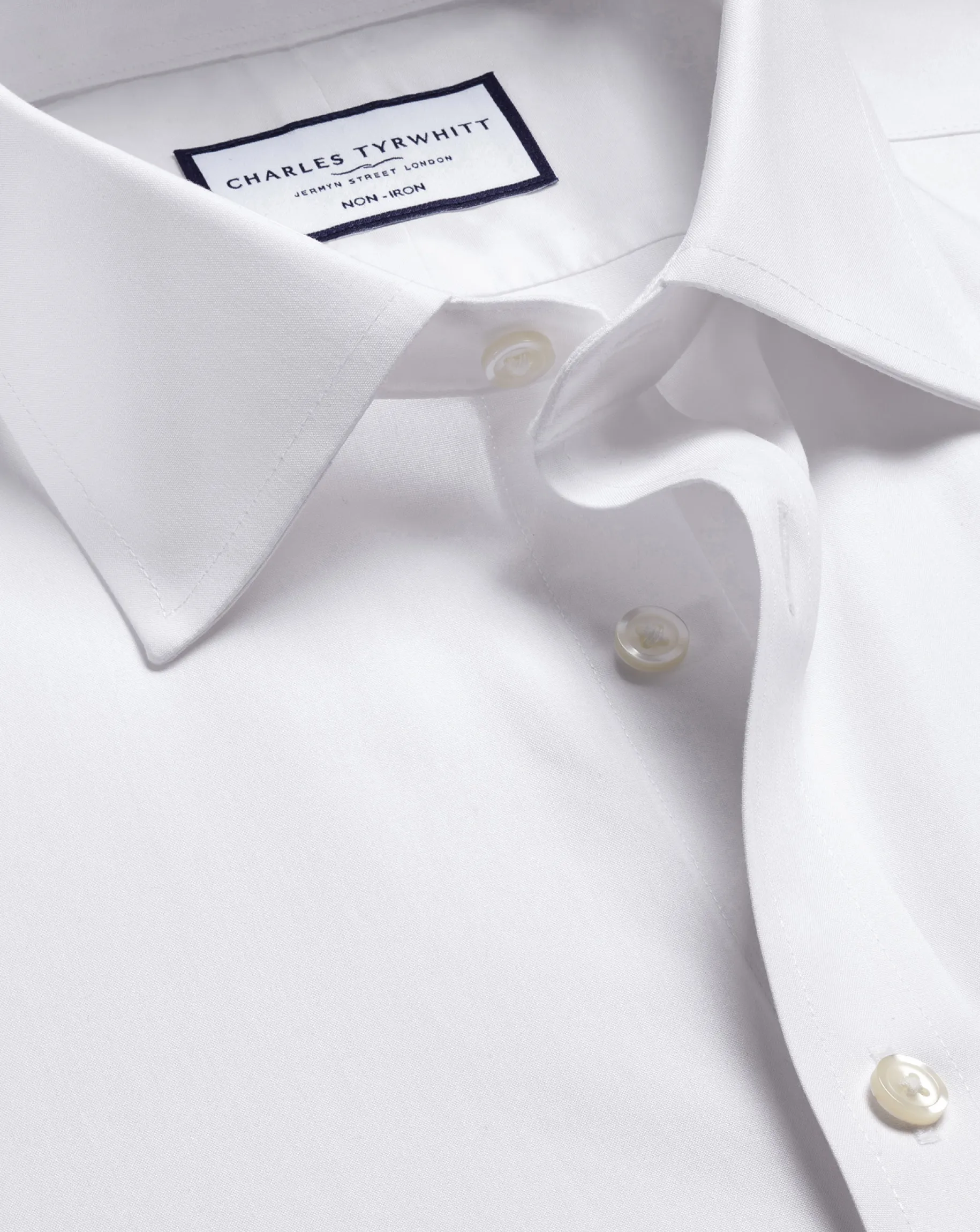 Poplin Shirts|Dress Shirts<Charles Tyrwhitt Non-Iron Poplin Shirt - White