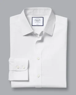 Poplin Shirts|Dress Shirts<Charles Tyrwhitt Non-Iron Poplin Shirt - White