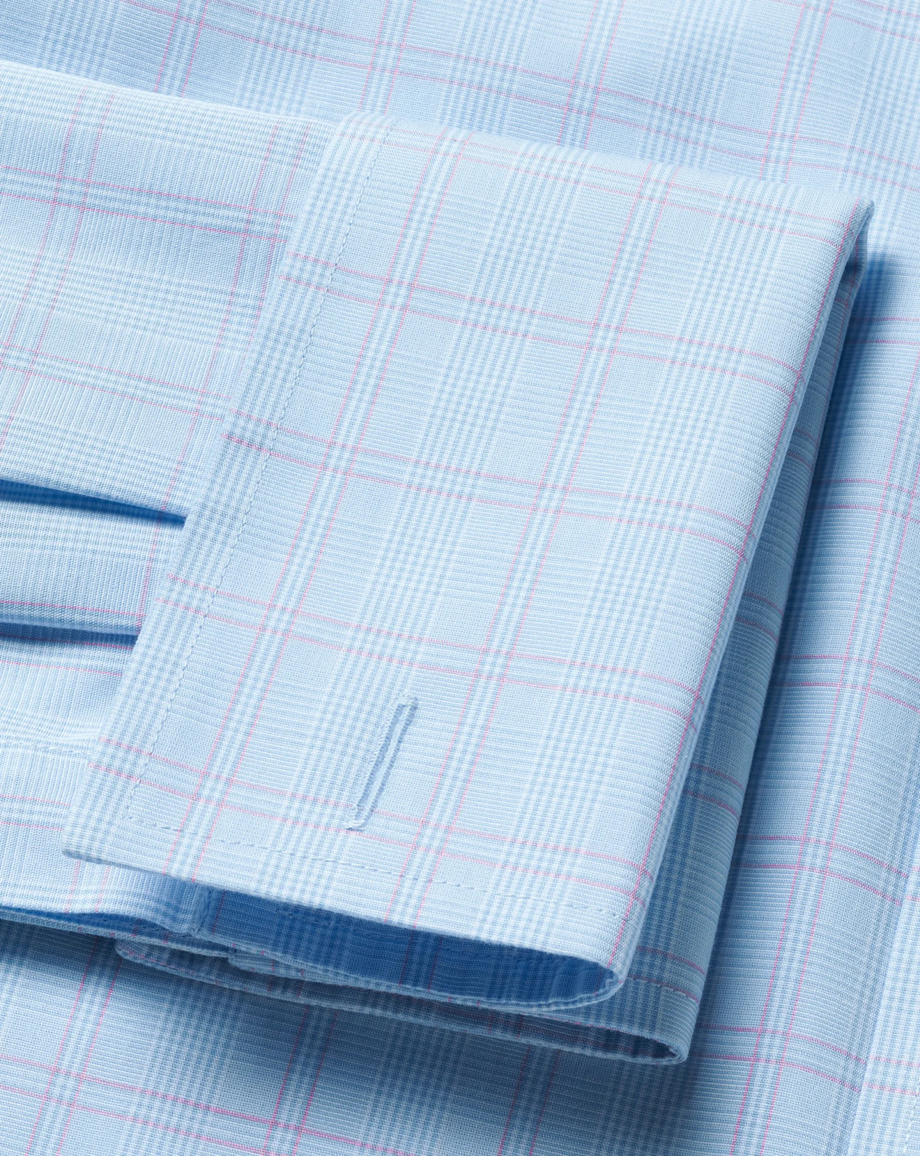 Shirt Sale|Dress Shirts<Charles Tyrwhitt Non-Iron Prince Of Wales Check Shirt - Light Blue