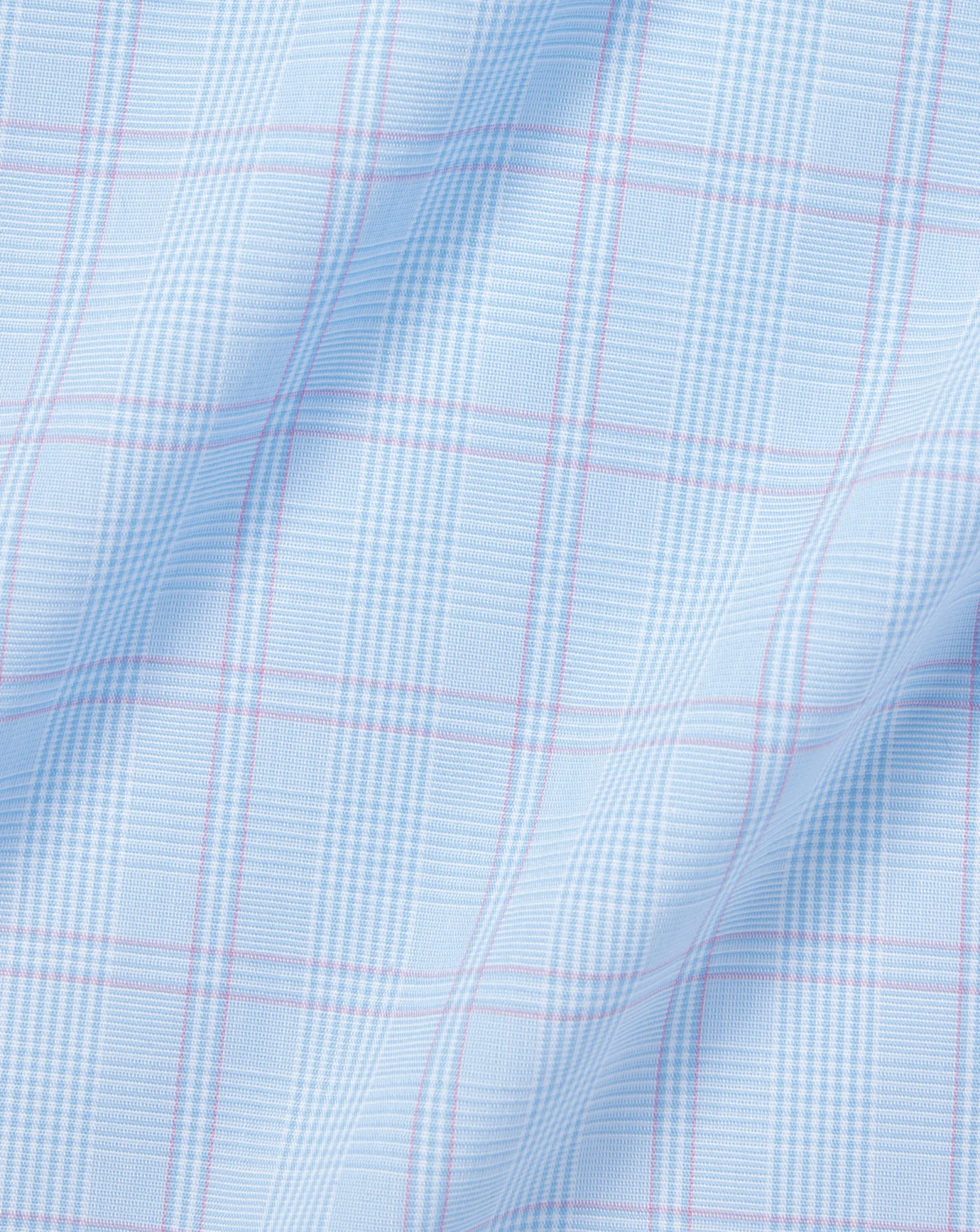 Shirt Sale|Dress Shirts<Charles Tyrwhitt Non-Iron Prince Of Wales Check Shirt - Light Blue