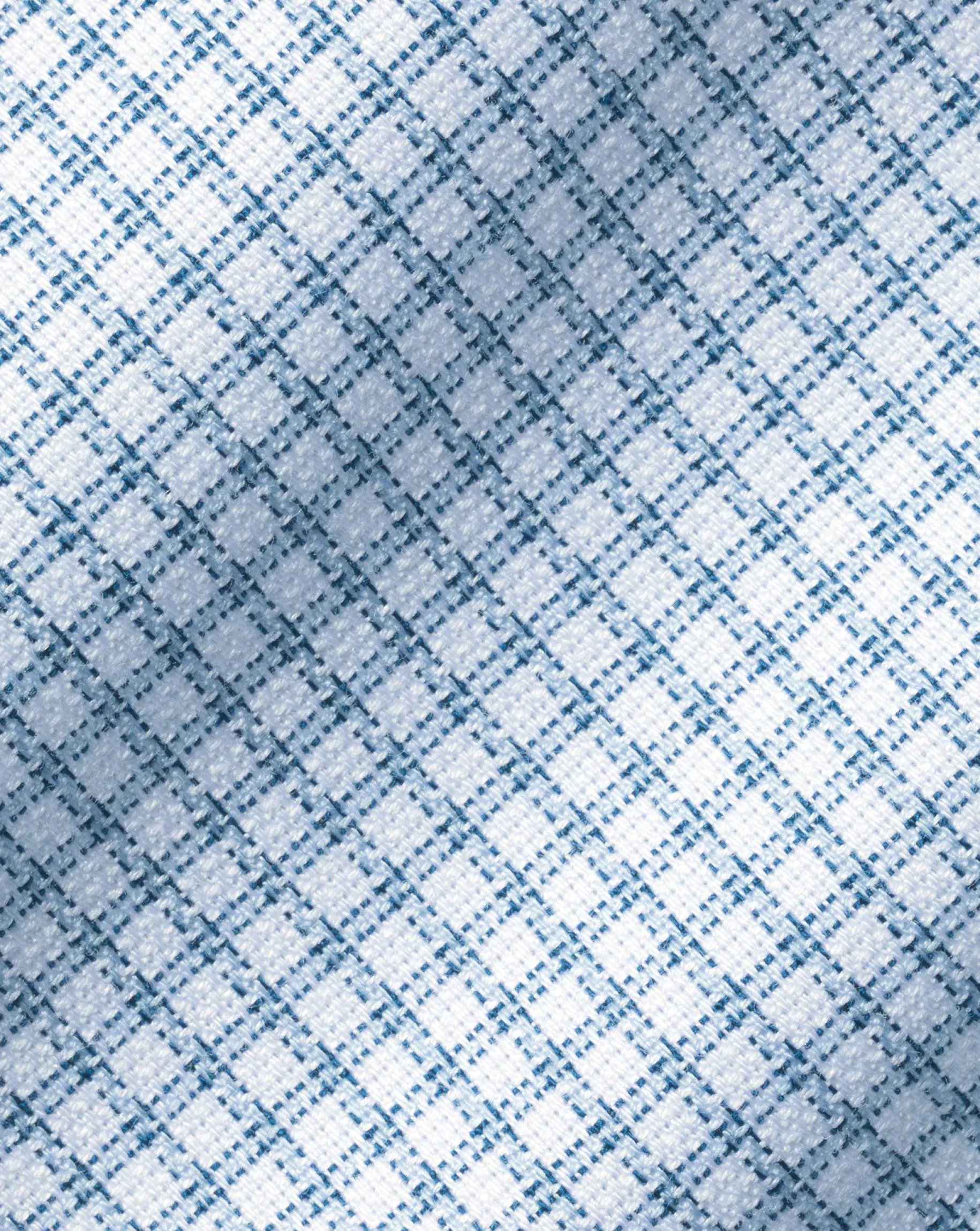 Dress Shirts|Check Shirts<Charles Tyrwhitt Non-Iron Royal Oxford Check Shirt - Light Blue