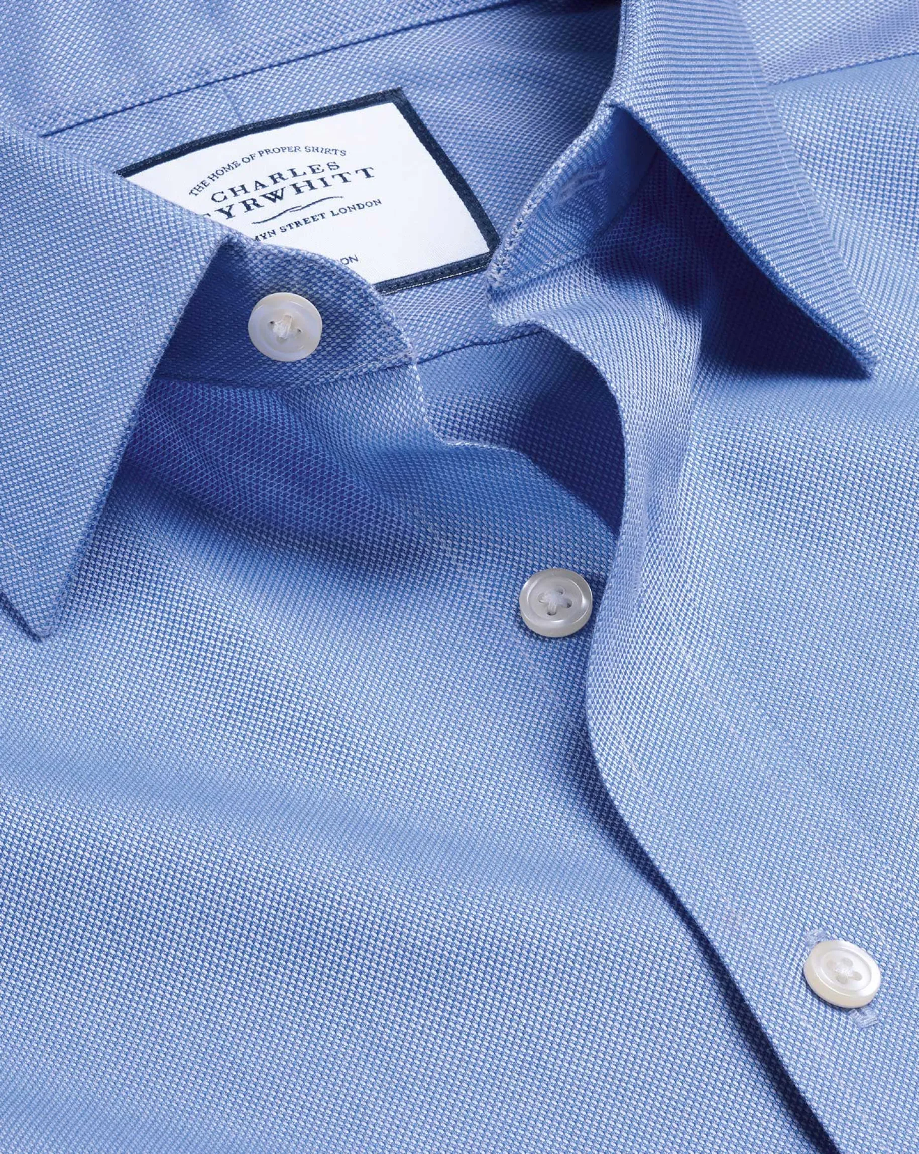 Dress Shirts|Blue Shirts<Charles Tyrwhitt Non-Iron Royal Oxford Shirt - Ocean Blue