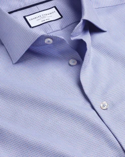 Business Casual Shirts|Dress Shirts<Charles Tyrwhitt Non-Iron Stretch Texture Square Shirt - Purple Lilac