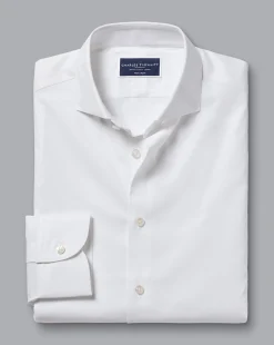 Business Casual Shirts|Dress Shirts<Charles Tyrwhitt Non-Iron Stretch Twill Shirt - White