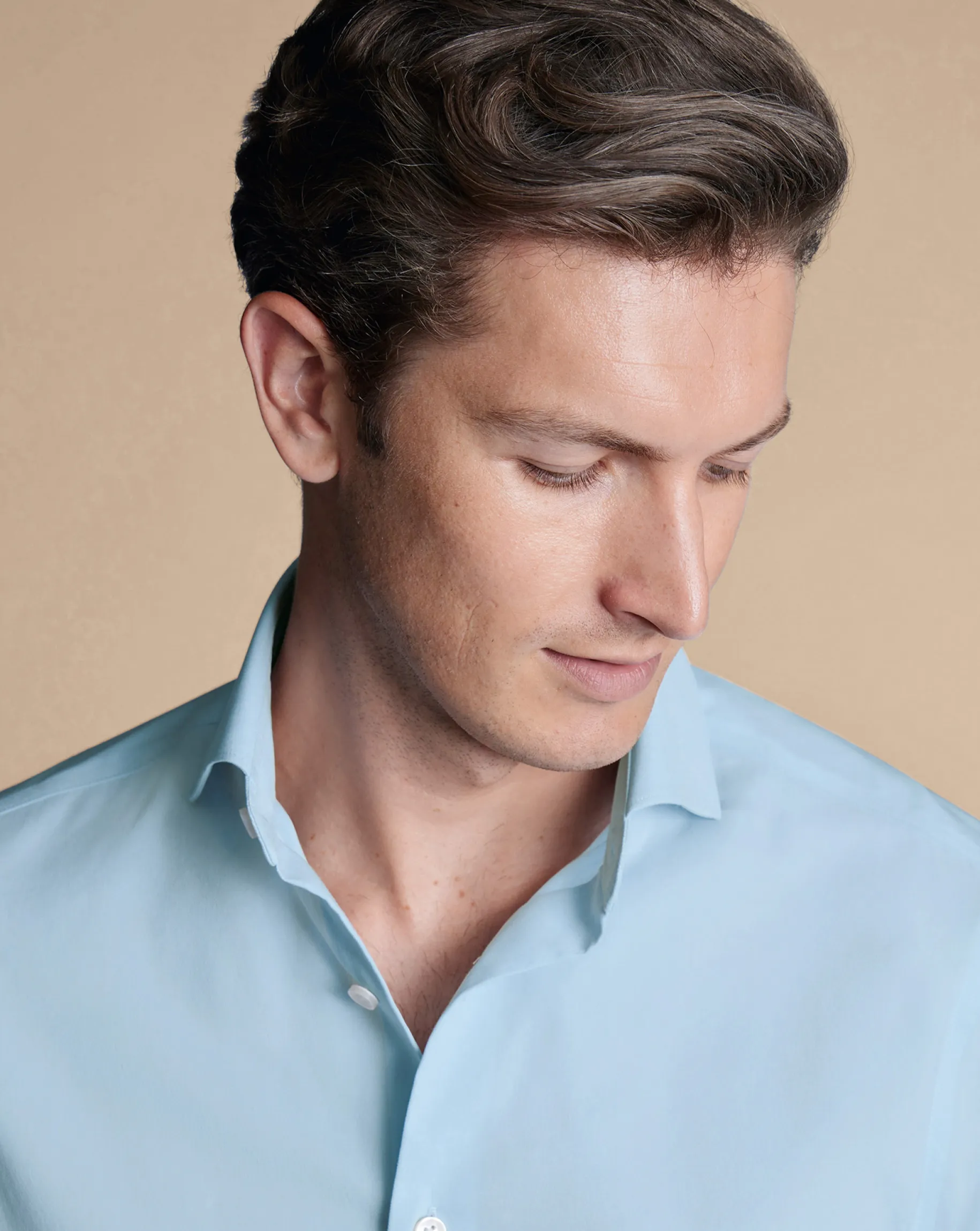 Business Casual Shirts|Dress Shirts<Charles Tyrwhitt Non-Iron Stretch Twill Shirt - Blue Sky