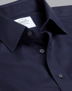 Dress Shirts|Twill Shirts<Charles Tyrwhitt Non-Iron Twill Shirt - Navy