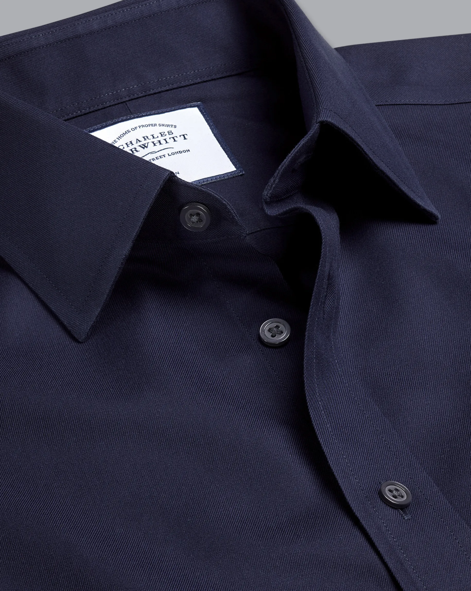 Dress Shirts|Twill Shirts<Charles Tyrwhitt Non-Iron Twill Shirt - Navy