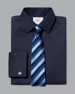 Dress Shirts|Twill Shirts<Charles Tyrwhitt Non-Iron Twill Shirt - Navy