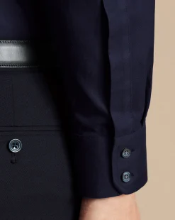 Dress Shirts|Twill Shirts<Charles Tyrwhitt Non-Iron Twill Shirt - Navy