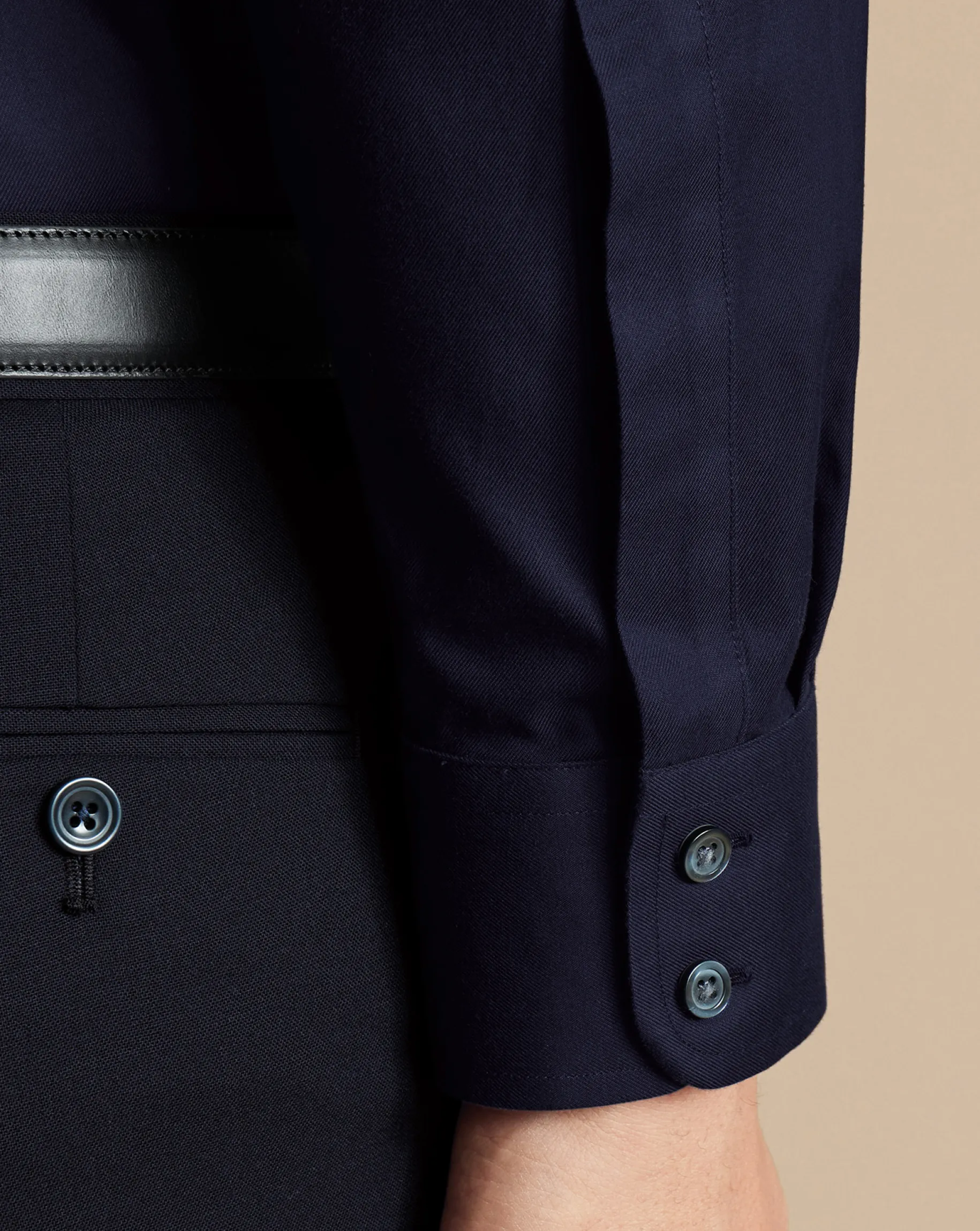 Dress Shirts|Twill Shirts<Charles Tyrwhitt Non-Iron Twill Shirt - Navy