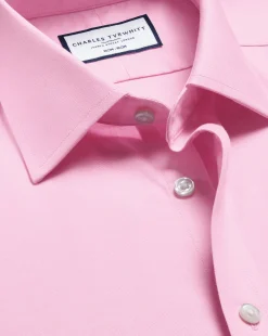 Dress Shirts|Pink Shirts<Charles Tyrwhitt Non-Iron Twill Shirt - Pink