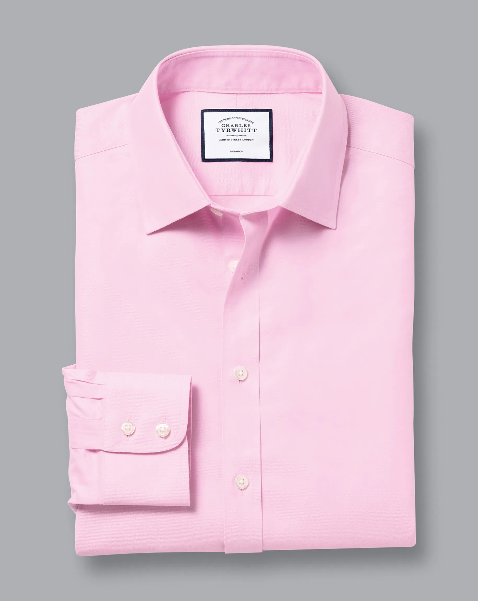 Dress Shirts|Pink Shirts<Charles Tyrwhitt Non-Iron Twill Shirt - Pink