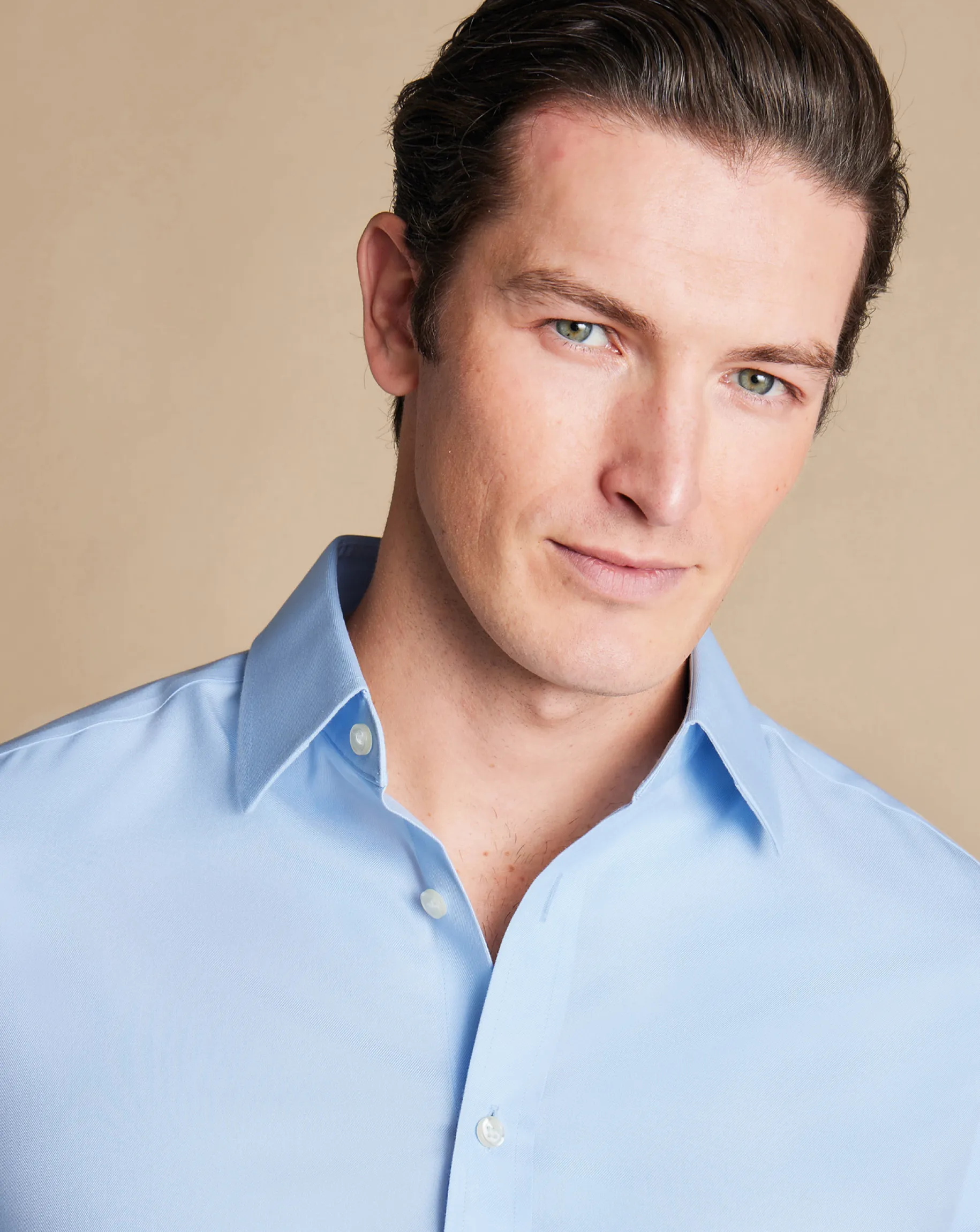 Dress Shirts|Blue Shirts<Charles Tyrwhitt Non-Iron Twill Shirt - Blue Sky