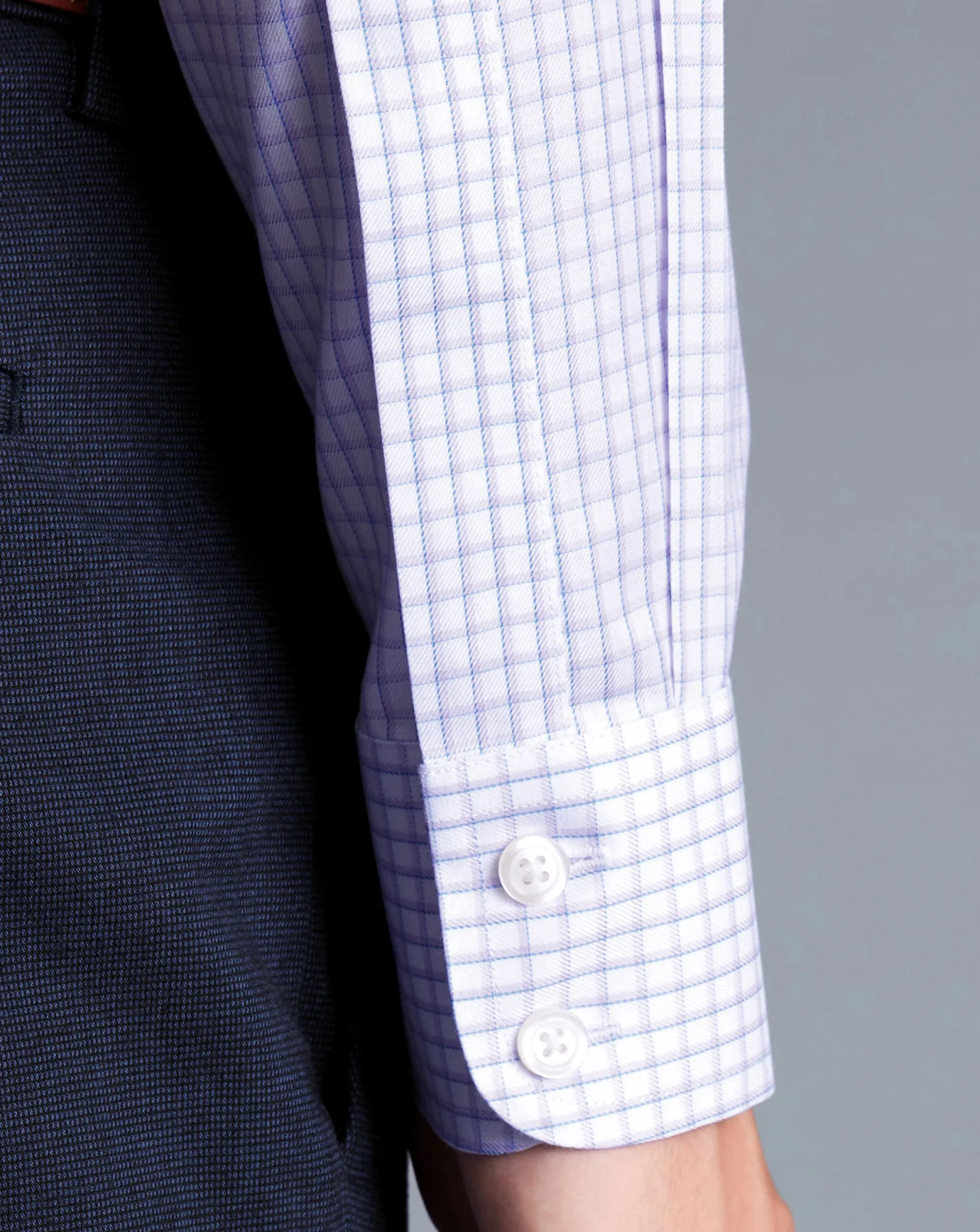 Shirt Sale|Dress Shirts<Charles Tyrwhitt Non-Iron Two Color Check Shirt - Purple Lilac