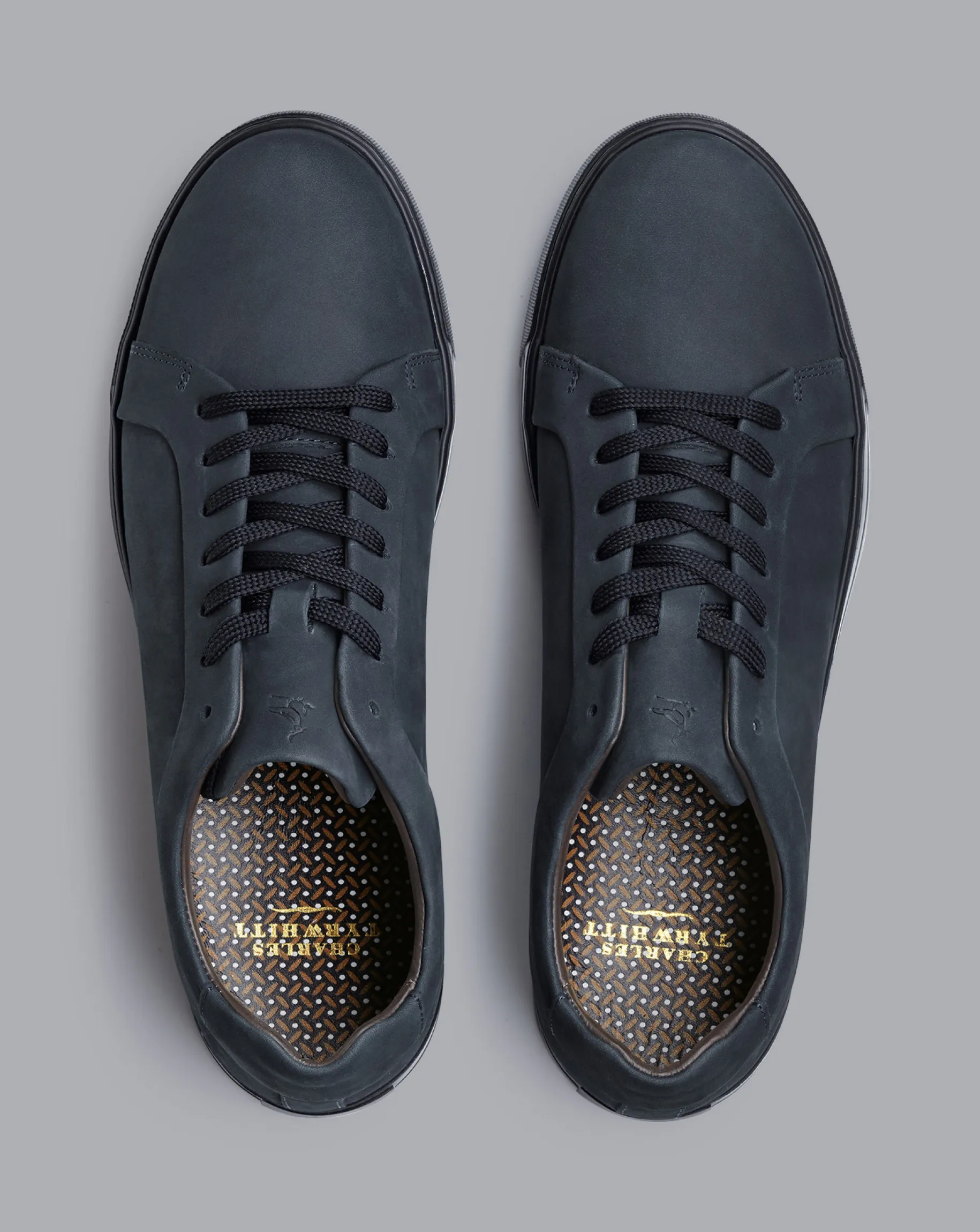 Shoes<Charles Tyrwhitt Nubuck Sneakers - Steel Blue