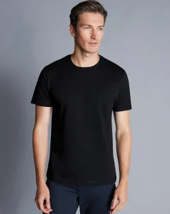 Nightwear & Pajamas<Charles Tyrwhitt 2-Pack Crew Neck Cotton T-Shirt - Black