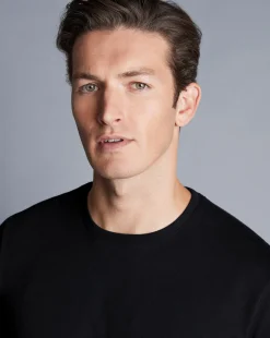 Nightwear & Pajamas<Charles Tyrwhitt 2-Pack Crew Neck Cotton T-Shirt - Black