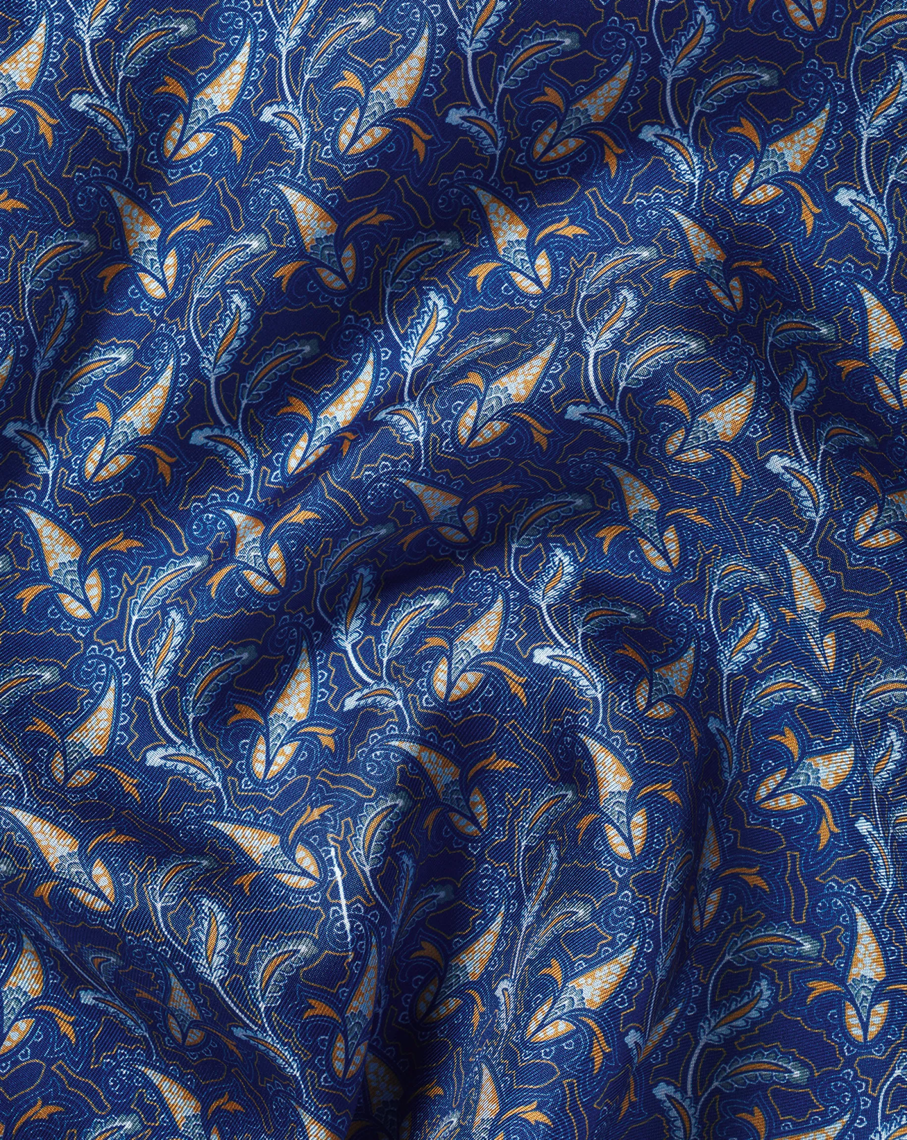 Accessories<Charles Tyrwhitt Paisley Print Silk Pocket Square - Cobalt Blue