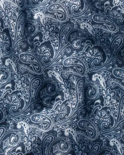 Accessories<Charles Tyrwhitt Paisley Print Silk Pocket Square - Blue Indigo