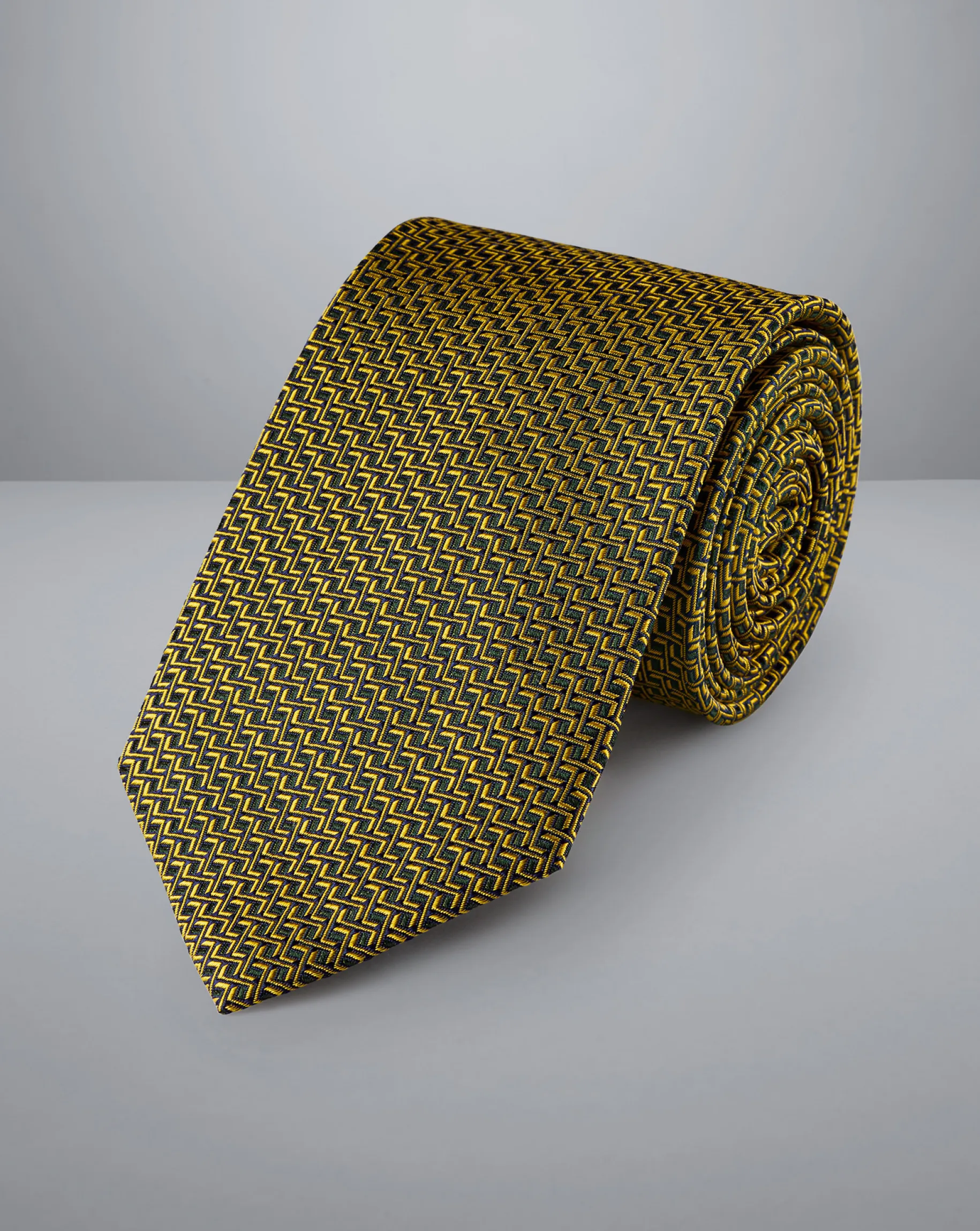Accessories<Charles Tyrwhitt Patterned Silk Tie - Gold